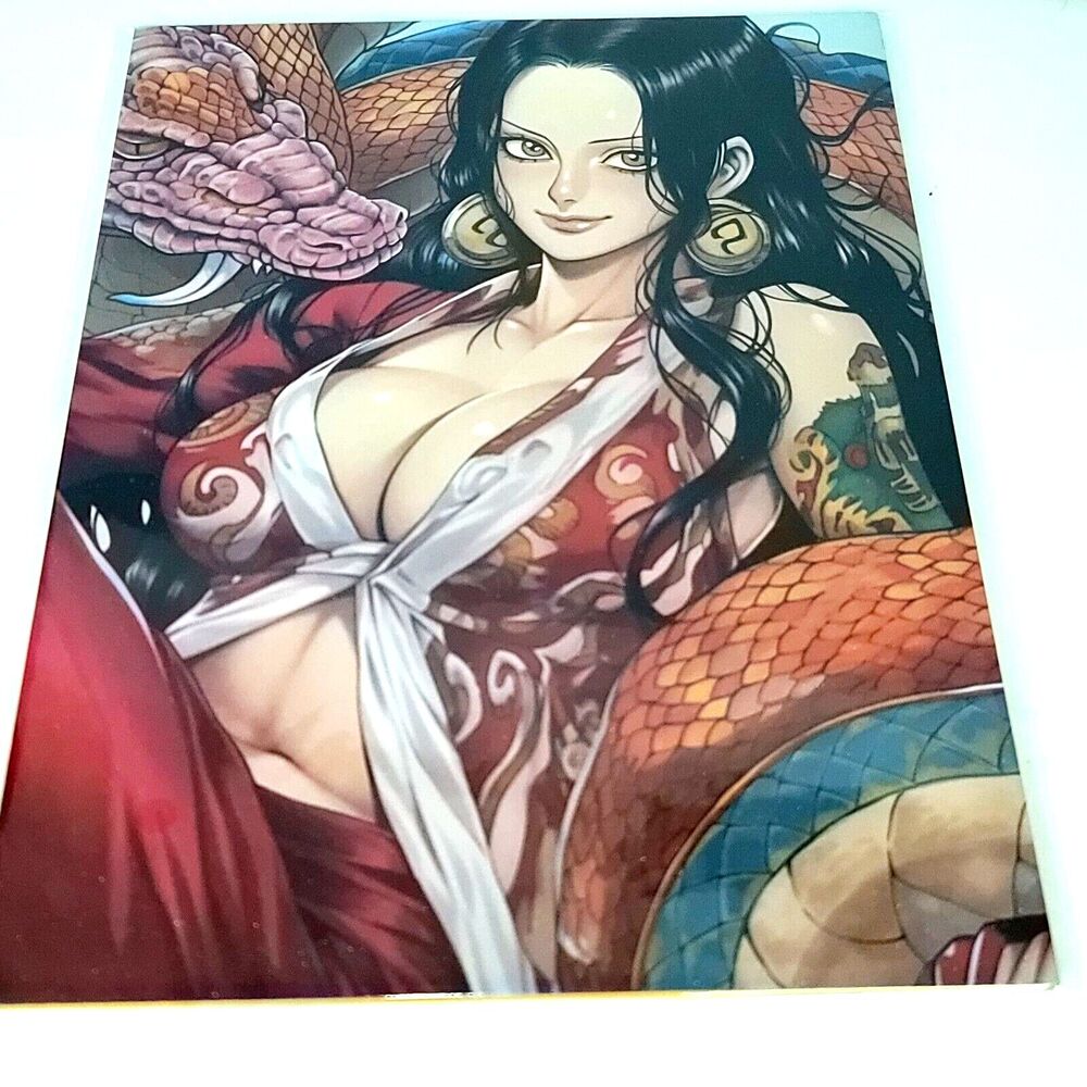 Boa Hancock In Red One Piece #041 Double-sided Art Size A4 8" x 11" Waifu Card